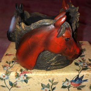 Horse votive candle holder-trinket dish equine